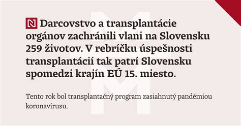 Infografika o počte transplantácií orgánov na Slovensku