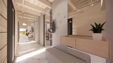 Vizualizácia drevenej konštrukcie rodinného domu