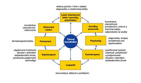 Schéma multidisciplinárneho tímu v zdravotníctve