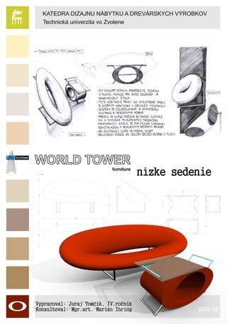 Ukážka portfólia študenta dizajnu nábytku