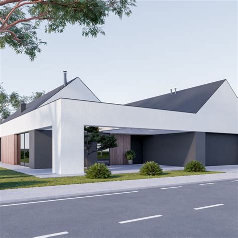 Vizualizácia moderného stavebného projektu