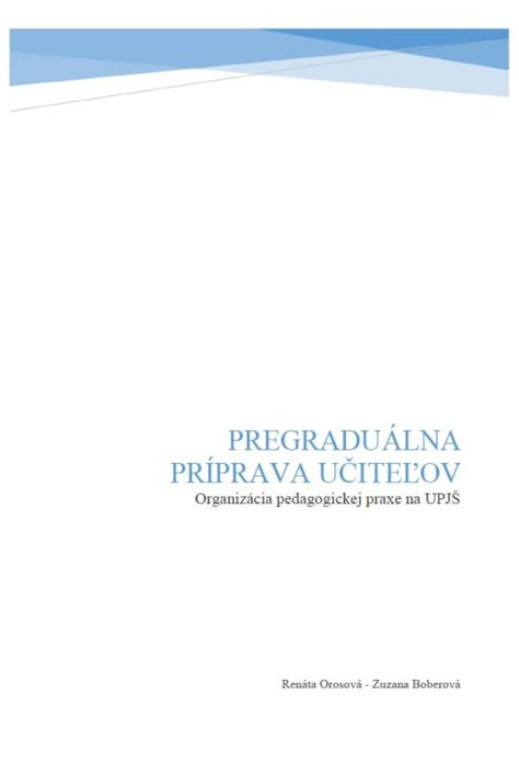 Štruktúra pedagogickej praxe na UMB