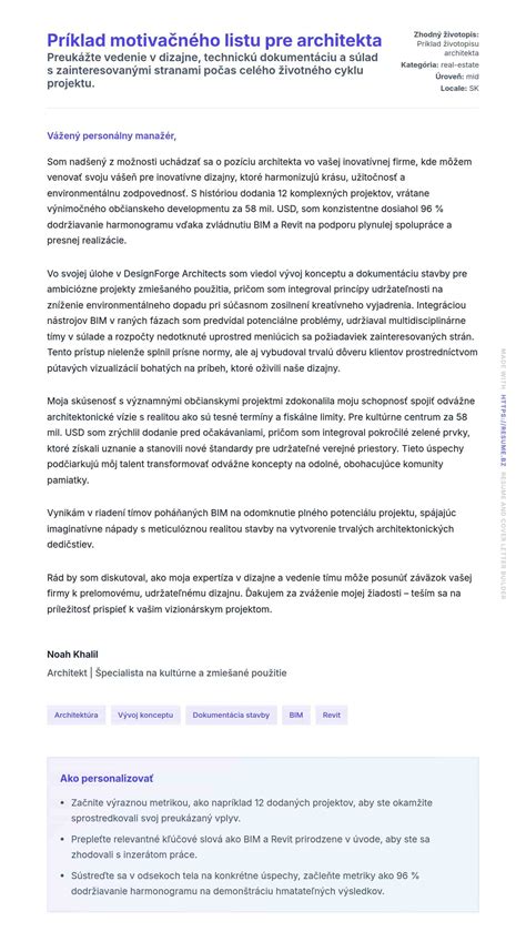 Ilustrácia konceptu motivačného listu