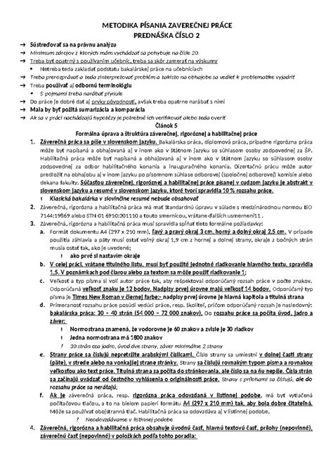 Harmonogram spracovania záverečnej práce