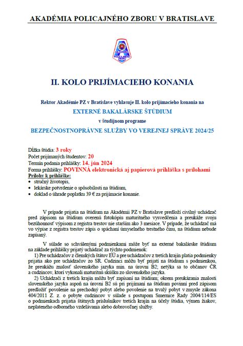 Proces prijímacieho konania na univerzitu