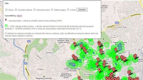 Mapa s vyznačenými oblasťami aplikácie pedagogických vied