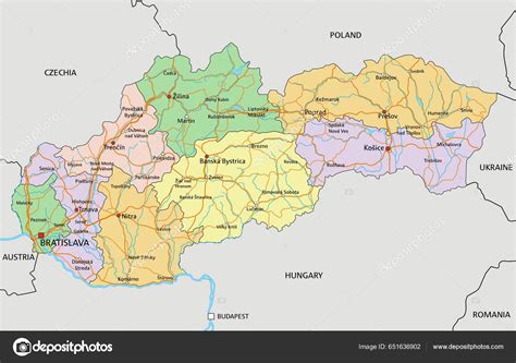 Mapa Slovenska s vyznačenými pobočkami Úradov práce