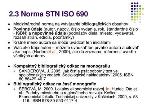 Príklad citovania podľa STN ISO 690