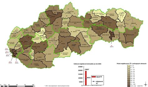Mapa Slovenska s vyznačenými centrami prevencie drogovej kriminality