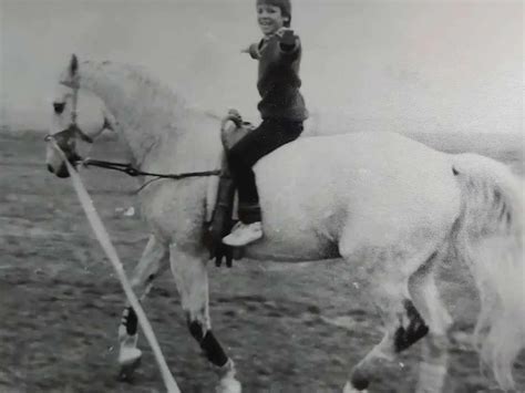 Ján Tribula ako dieťa na koni