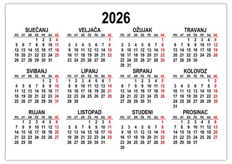 Ilustrácia kalendára s vyznačenými termínmi