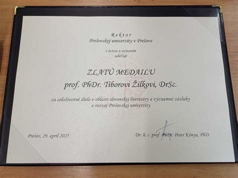 Ocenenie prof. Žmindáka