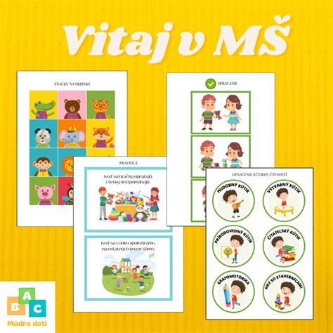 Ilustrácia detí zapojených do rôznych edukačných aktivít