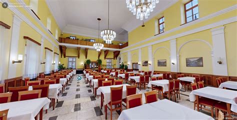 Interiér modernej univerzitnej jedálne