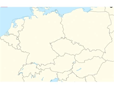 Mapa strednej Európy