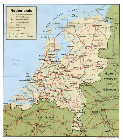 Mapa Holandska a Belgicka