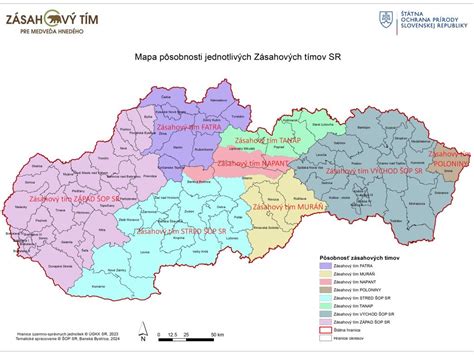 Mapa oblastí pôsobnosti krajinného inžinierstva