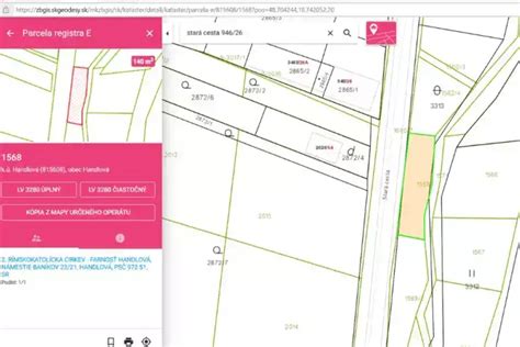 Príklad katastrálnej mapy