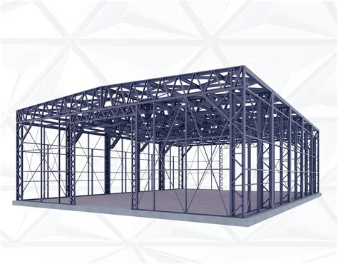 Schematický nákres oceľovej konštrukcie