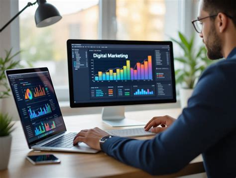 Študenti pracujúci na počítačoch s grafmi a dátami