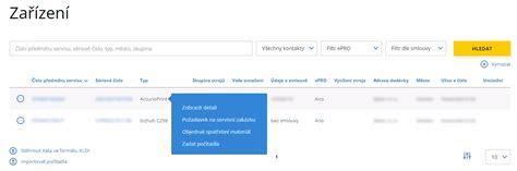 Screenshot pracovného portálu s ponukami stáží