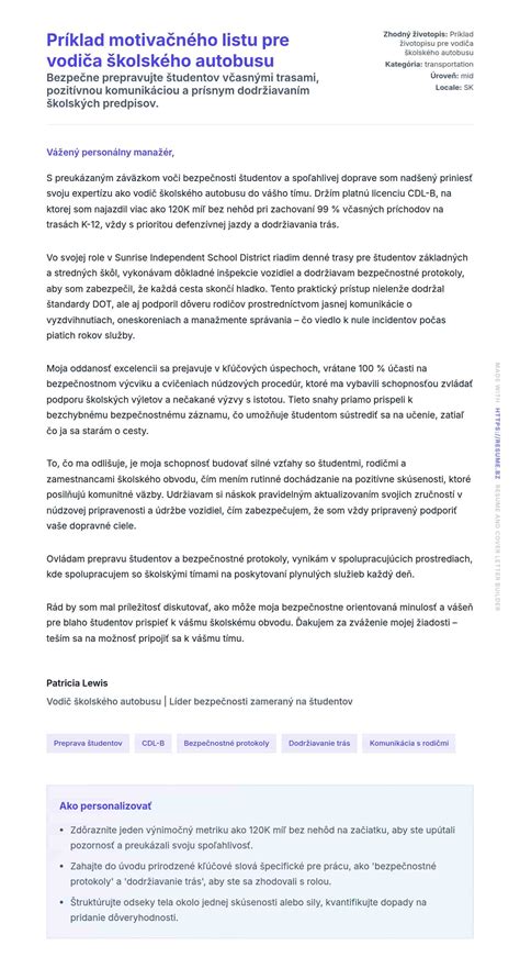 Príklad motivačného listu bez pracovných skúseností