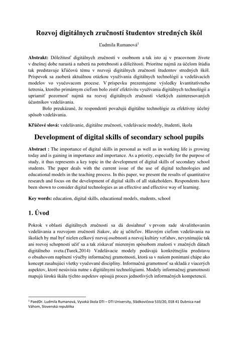 Rozvoj zručností a vzdelávanie