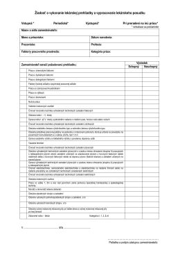 Ilustračná fotografia lekárskej prehliadky