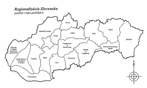 Mapa jazykových regiónov Slovenska