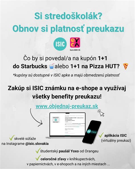 Infografika zobrazujúca benefity študentského preukazu ISIC