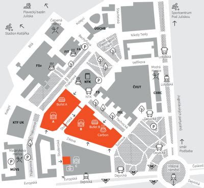Mapa kampusu UKF v Nitre