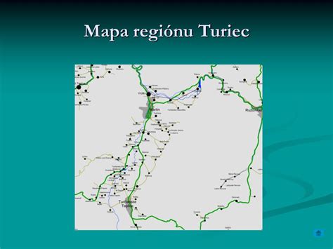 Mapa regiónu Turiec