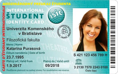 Ilustračná fotografia preukazu študenta ISIC