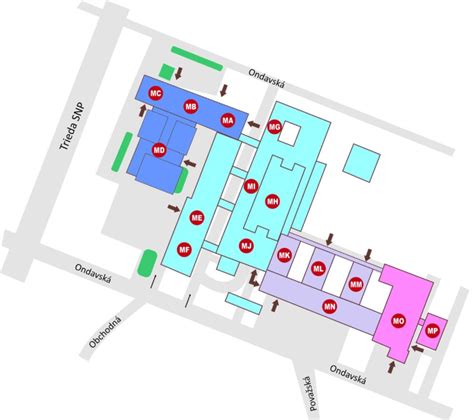 Mapa univerzít v Košiciach