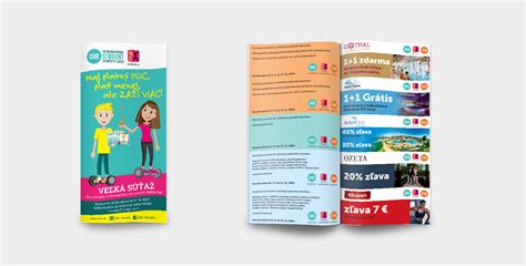 Ilustrácia kupónovej knižky ISIC s rôznymi logami zliav