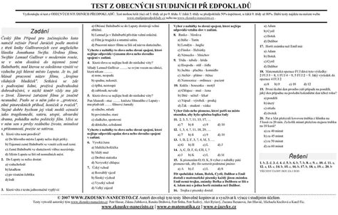 Rozdelenie Scio testu z angličtiny