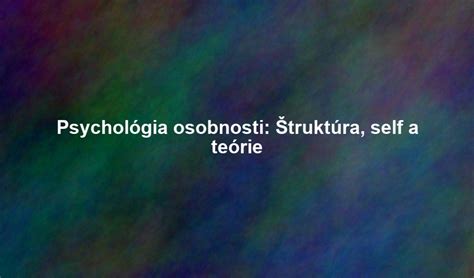 Štruktúra štúdia psychológie