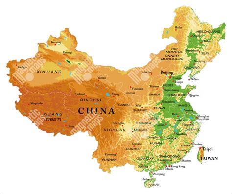 mapa Číny a Slovenska