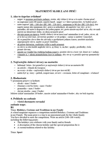 Štruktúra prijímacej skúšky z angličtiny