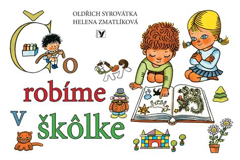 Ilustrácia detí čítajúcich knihy v škôlke