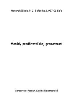 Infografika znázorňujúca rôzne metódy rozvoja predčitateľskej gramotnosti