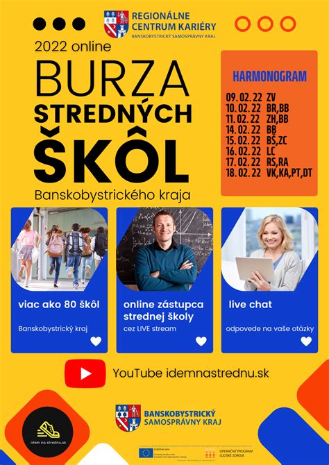 Plagát burzy stredných škôl