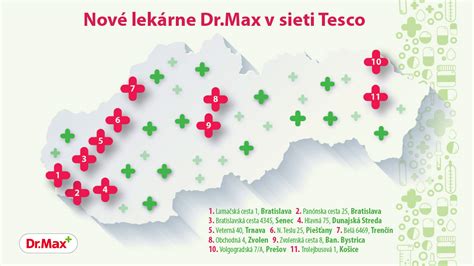 Mapa zobrazujúca legálne prevádzky lekární na Slovensku