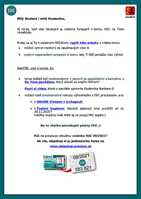 študent s ISIC preukazom
