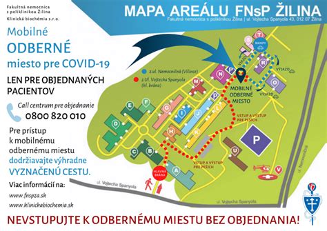 Mapa Žilinskej univerzity s vyznačenými fakultami