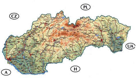 Mapa Slovenska s vyznačenými akreditovanými pracoviskami
