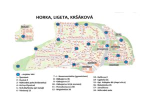 Mapa umiestnenia fakúlt Univerzity Sliezska