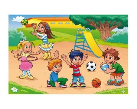 deti hrajúce sa s anglickými kartičkami