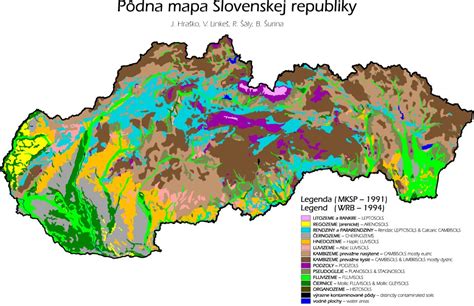 Mapa pôdnych typov Slovenska