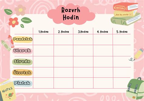 Rozvrh hodín